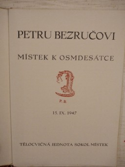 Petru Bezručovi k osmdesátce